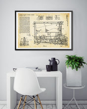 Load image into Gallery viewer, 1949 FIRST Zamboni Patent Art POSTER! (up to 24&quot; x 36&quot;) - Hockey -Skating - Ice Rink
