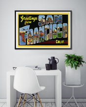 Load image into Gallery viewer, San Francisco Large Letter Postcard POSTER! (up to 24&quot; x 36&quot;) - Greetings - California - Travel
