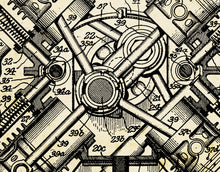 Load image into Gallery viewer, 1920 Ford Model T Engine Patent Art POSTER! (up to full-size 24&quot; x 36&quot;) - Automobilia - Cars - Car Poster - Blueprints - Mechanic - Gearhead
