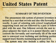 Load image into Gallery viewer, Vintage Omnimover (Haunted Mansion &amp; Spaceship Earth) Patent Art POSTER! (up to 24&quot; x 36&quot;) - Disneyland - Disney - Epcot - Theme Parks
