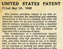 Load image into Gallery viewer, 1949 FIRST Zamboni Patent Art POSTER! (up to 24&quot; x 36&quot;) - Hockey -Skating - Ice Rink
