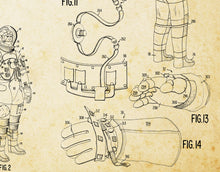 Load image into Gallery viewer, NASA 1968 Apollo Space Suit Patent Art POSTER! (up to 24 x 36) - Astronaut - Moon - Apollo 13
