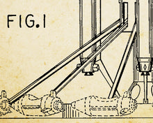 Load image into Gallery viewer, 1968 Disneyland Rocket Jets Patent POSTER! - Tomorrowland - Space - Vintage - Theme Park - Patent
