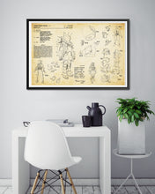 Load image into Gallery viewer, NASA 1968 Apollo Space Suit Patent Art POSTER! (up to 24 x 36) - Astronaut - Moon - Apollo 13
