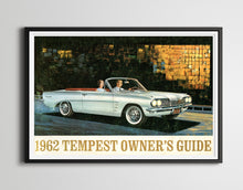 Load image into Gallery viewer, 1962 Pontiac Owners Manual POSTER! (up to 24x36) - Classic Car - Vintage
