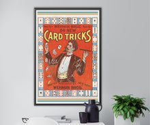 Load image into Gallery viewer, 1907 Card Tricks Magician POSTER! (up to 24&quot; x 36&quot;) - Magic - Vintage - Performer
