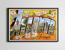 Load image into Gallery viewer, 1940&#39;s ATLANTA Vintage POSTER! (up to 24&quot; x 36&quot;) - Travel - Georgia - Large Letter
