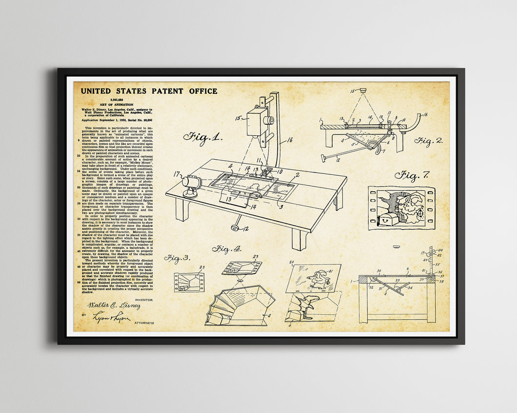 1936 Animation Patent POSTER! (up to full-size 24