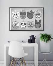 Load image into Gallery viewer, Spooky Disney Caramel Apples POSTER! (up to 24&quot; x 36&quot;) - Halloween - Candy - Disneyland - Disney World - Illustration - Mickey Mouse - Art
