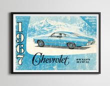 Load image into Gallery viewer, 1967 Chevrolet Manual POSTER! (up to 24&quot; x 36&quot;) - Chevy - Impala - Classic Cars - Vintage - Antique
