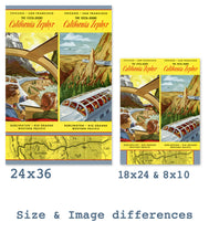 Load image into Gallery viewer, 1960 California Zephyr Train Brochure POSTER! (up to 24 x 36 inches) - Travel - Locomotive - Vintage
