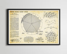 Load image into Gallery viewer, EPCOT Spaceship Earth / Geodesic Sphere Patent POSTER! (up to full-size 24&quot; x 36&quot;) - Magic Kingdom - Theme Park - Future - Attraction - Ride
