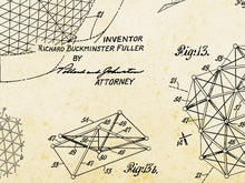 Load image into Gallery viewer, EPCOT Spaceship Earth / Geodesic Sphere Patent POSTER! (up to full-size 24&quot; x 36&quot;) - Magic Kingdom - Theme Park - Future - Attraction - Ride
