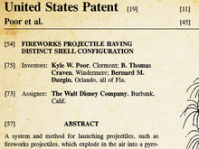Load image into Gallery viewer, Mickey FIREWORKS Display Patent POSTER! (up to full-size 24 x 36) - Disneyland - Disney World - Magic Kingdom - Theme Park - Patents - Gifts
