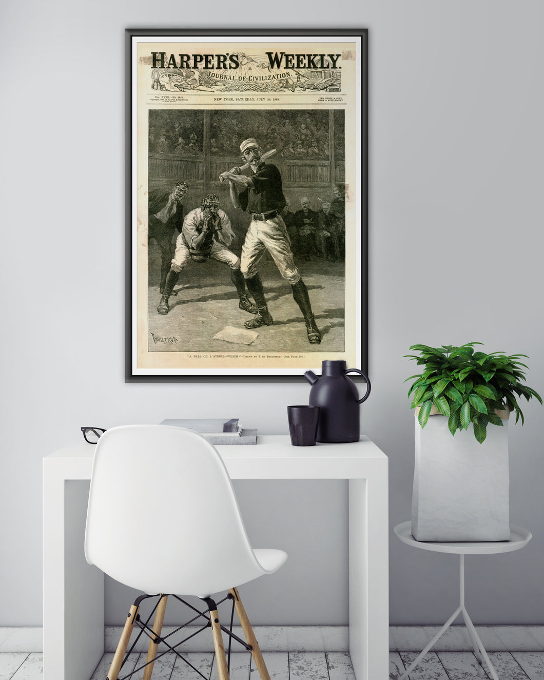 1888 Harper's Weekly BASEBALL Cover POSTER! (up to 24