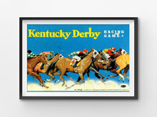 Load image into Gallery viewer, 1938 Kentucky Derby Game POSTER! - (up to 24x36) - Vintage - Antique - Horse Racing - Bar - Casino - Jockey - Clubhouse - Decor
