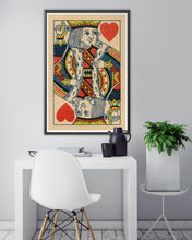 Load image into Gallery viewer, 1870 King of Hearts Playing Card POSTER! (up to 24&quot; x 36&quot;) - Vintage - Poker - Art - Vegas
