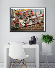 Load image into Gallery viewer, LAS VEGAS Large Letter Postcard POSTER! (up to 24 x 36) - Southwest - Vintage - Art
