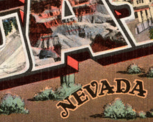 Load image into Gallery viewer, LAS VEGAS Large Letter Postcard POSTER! (up to 24 x 36) - Southwest - Vintage - Art
