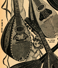 Load image into Gallery viewer, 1902 MANDOLINS Catalog Page POSTER! - Sears -Victorian - Instruments - Music
