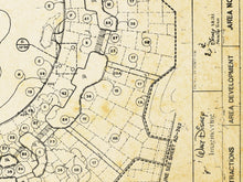 Load image into Gallery viewer, Vintage MGM Studios Mickey Mouse Plaza Blueprint POSTER! (up to full-size 24&quot; x 36&quot;) - Magic Kingdom - Hollywood - Attraction - STEM - Art
