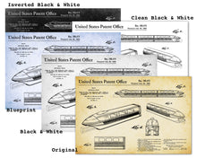 Load image into Gallery viewer, Disneyland Monorail Patent POSTER! (up to 24&quot; x 36&quot;) - Mark I (1959-1961) - People Mover
