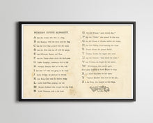 Load image into Gallery viewer, 1920&#39;s Nursery Rhyme Alphabet Poem POSTER! (up to 24 x 36) - Fairy Tales - Kids - Children
