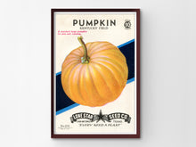 Load image into Gallery viewer, Vintage Style Pumpkin PRINTS! (up to 24&quot; x 36&quot;) - Kitchen - Seed - Farmhouse - Farm - Fall - Thanksgiving - Halloween - Gourds
