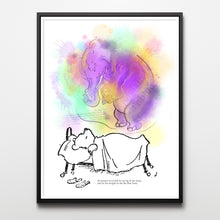 Load image into Gallery viewer, Winnie the Pooh Heffalump Dream Art POSTER! (up to 24&quot; x 36&quot;) - Woozle - Elephant - Colorful
