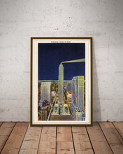 Load image into Gallery viewer, Rockefeller Center Night &amp; Day POSTER SET! (up to 24&quot; x 36&quot;) - New York City - Vintage - Postcard - Art Deco - Antique - Skyline - 30 Rock
