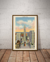 Load image into Gallery viewer, Rockefeller Center Night &amp; Day POSTER SET! (up to 24&quot; x 36&quot;) - New York City - Vintage - Postcard - Art Deco - Antique - Skyline - 30 Rock
