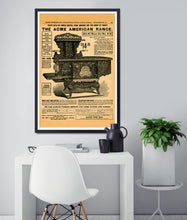 Load image into Gallery viewer, 1902 Cast Iron Stove POSTER! (up to 24&quot; x 36&quot;) - Sears - Vintage - Kitchen - Catalog
