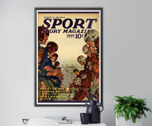 Load image into Gallery viewer, 1941 Sports Magazine Football POSTER! (up to 24&quot; x 36&quot;) - Vintage - Antique - Leather Helmet
