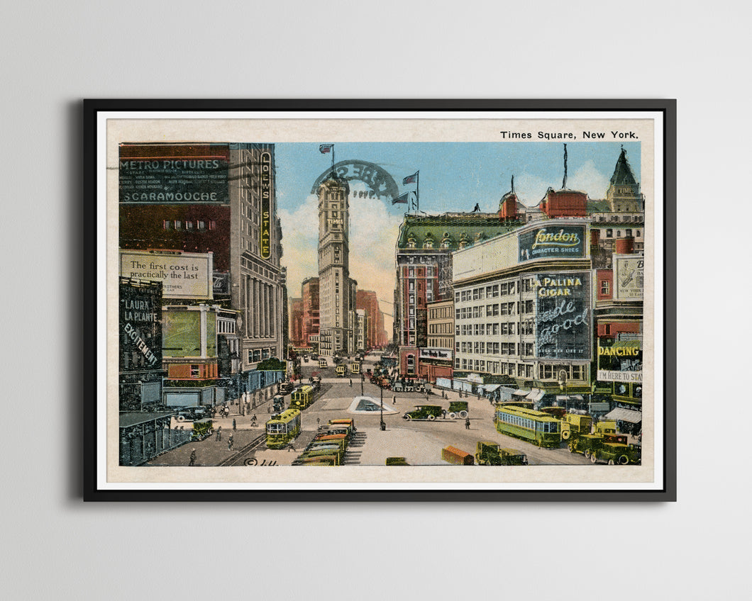 1924 Times Square Postcard POSTER! - New York City - NYC - Decor - Antique