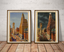 Load image into Gallery viewer, Times Square Night &amp; Day POSTER SET! (24&quot; x 36&quot; or Smaller) - New York City - Vintage
