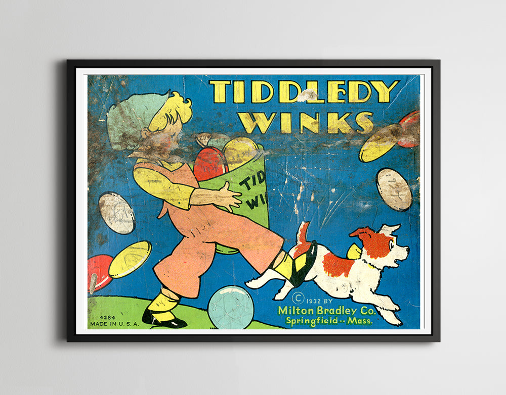 1932 Antique Game POSTER! (up to 24 x 36 inches) - Tiddledy Winks - Tiddlywink - Kids