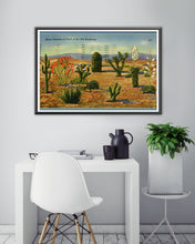 Load image into Gallery viewer, 1946 Cacti of the Old Southwest POSTER! - Cactus - Vintage Postcard - Joshua Tree - Mezcal - Cholla - Desert - Art
