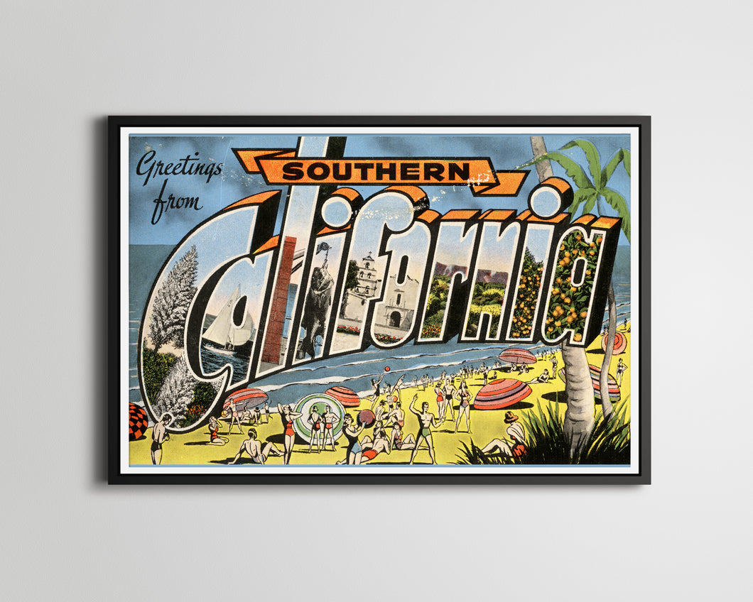 CALIFORNIA Large Letter Postcard POSTER! (up to 24