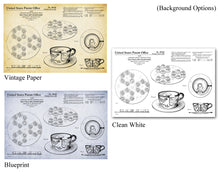 Load image into Gallery viewer, 1956 Disney TEACUPS Patent Art POSTER! (up to full-size 24&quot; x 36&quot;) - Fantasyland - Alice Wonderland - Mad Tea Party - Disneyland - Vintage
