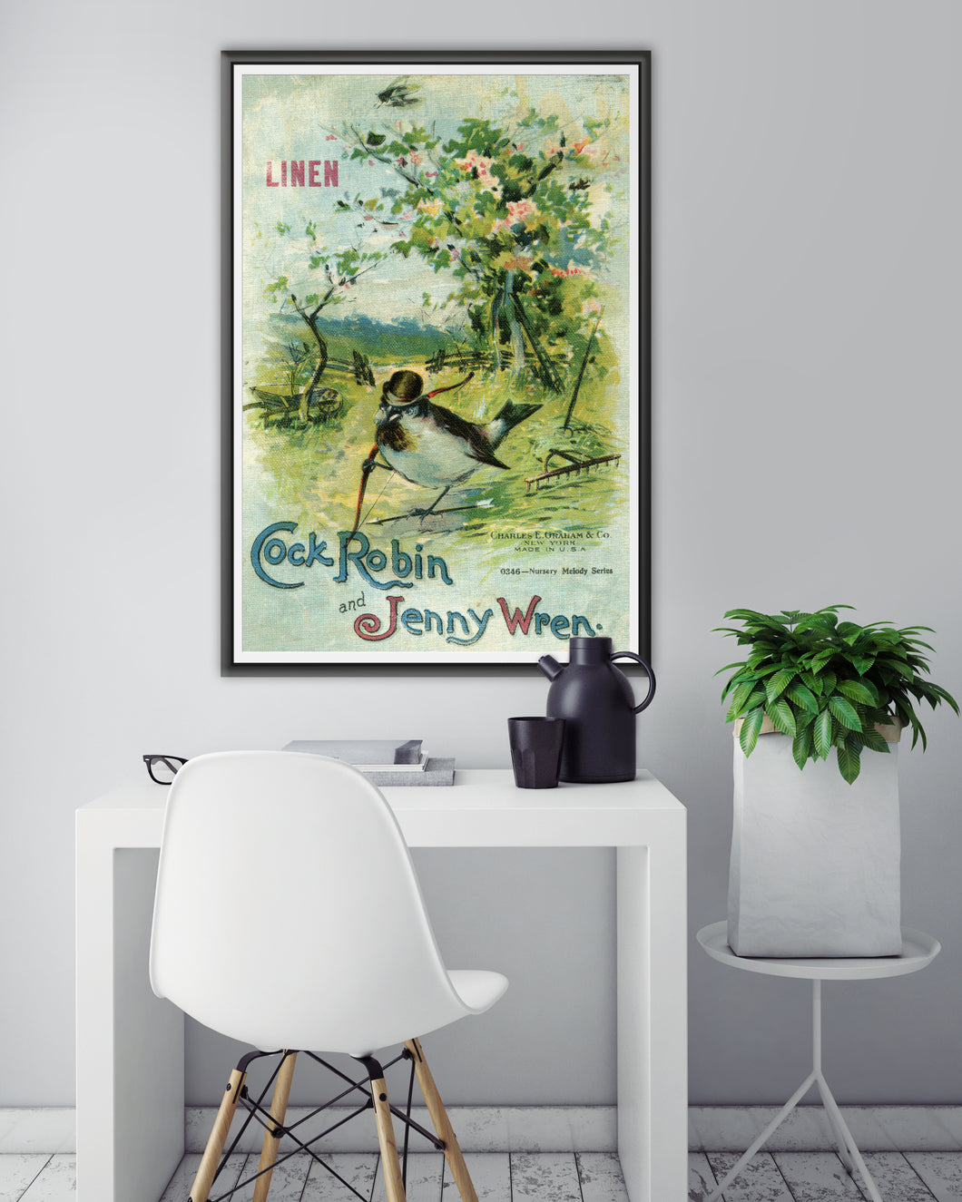 1915 Cock Robin & Jenny Wren Book POSTER! (up to24