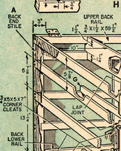 Load image into Gallery viewer, 1963 Desk Blueprint Woodworking POSTER! (up to 24&quot; x 36&quot;) - Building Plans - Wood Shop
