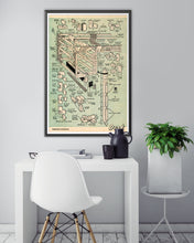 Load image into Gallery viewer, 1963 Desk Blueprint Woodworking POSTER! (up to 24&quot; x 36&quot;) - Building Plans - Wood Shop
