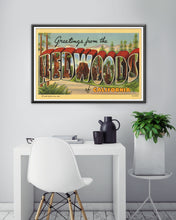 Load image into Gallery viewer, Redwoods of California Vintage Postcard POSTER! (up to 24&quot; x 36&quot;) - Antique - Travel
