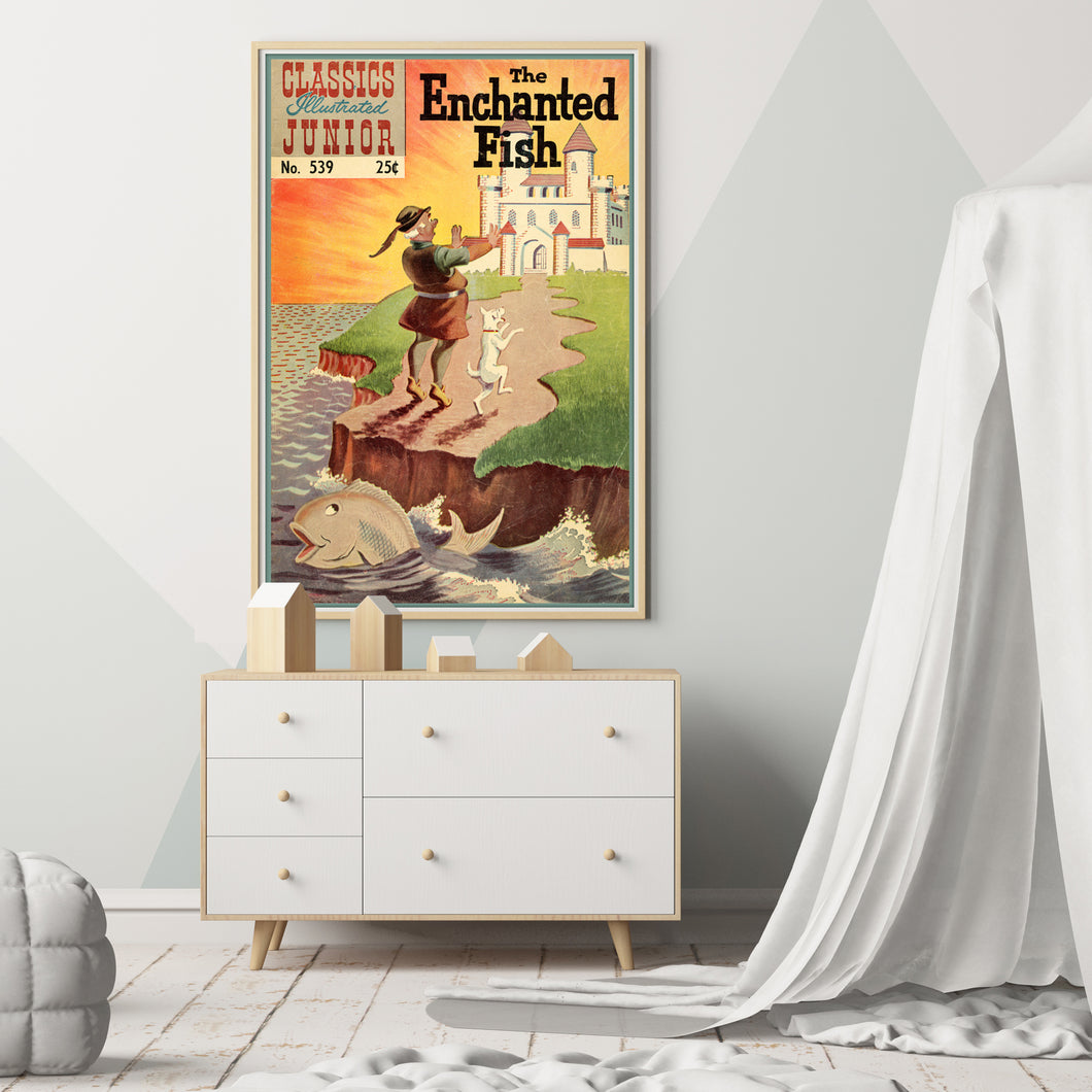 1958 The Enchanted Fish Children's Comic POSTER! (multiple sizes) - Nursery - Fairy Tales - Storybook