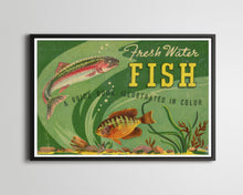 Load image into Gallery viewer, 1939 Freshwater FISH Guide POSTER! (up to 24&quot;x36&quot;) - Fishing - Fisherman - Bass - Trout
