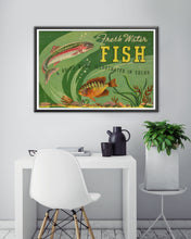 Load image into Gallery viewer, 1939 Freshwater FISH Guide POSTER! (up to 24&quot;x36&quot;) - Fishing - Fisherman - Bass - Trout
