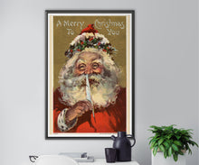 Load image into Gallery viewer, 1908 Vintage Santa Claus POSTER! (up to 24&quot; x 36&quot;) - Merry Christmas - Decorations - Wall Hanging
