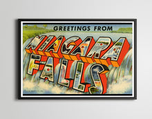 Load image into Gallery viewer, Vintage NIAGARA FALLS Large Letter Postcard POSTER! (up to 24&quot; x 36&quot;) - Travel
