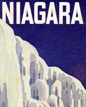 Load image into Gallery viewer, 1941 NIAGARA FALLS Map POSTER! (up to 24 x 36) - New York Central System Brochure - Maid of the Mist - Waterfall - Canada - Vintage - Art
