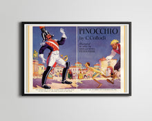 Load image into Gallery viewer, 1932 Pinocchio Illustration POSTER! (multiple sizes) - Carlo Collodi - Puppet - Reading
